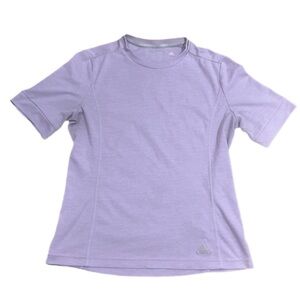 adidas SN S-S W running sport tee shirt top lilac purple